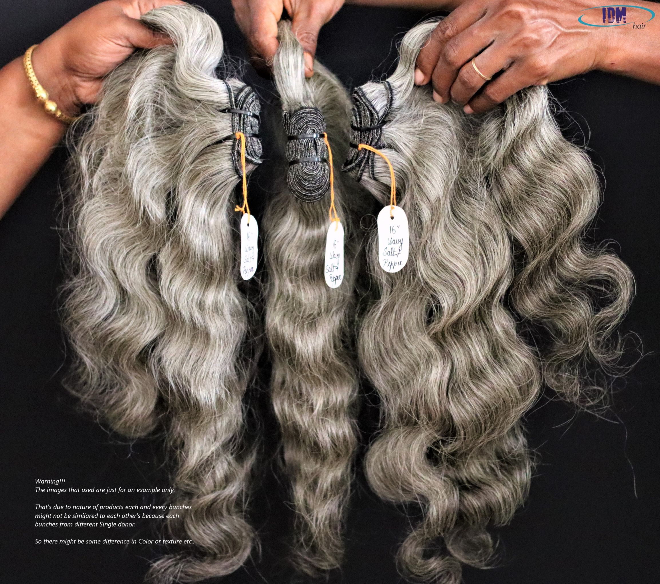 Amazon.com : 16” Wavy Salt & Pepper/Natural Gray 3 bundles 
