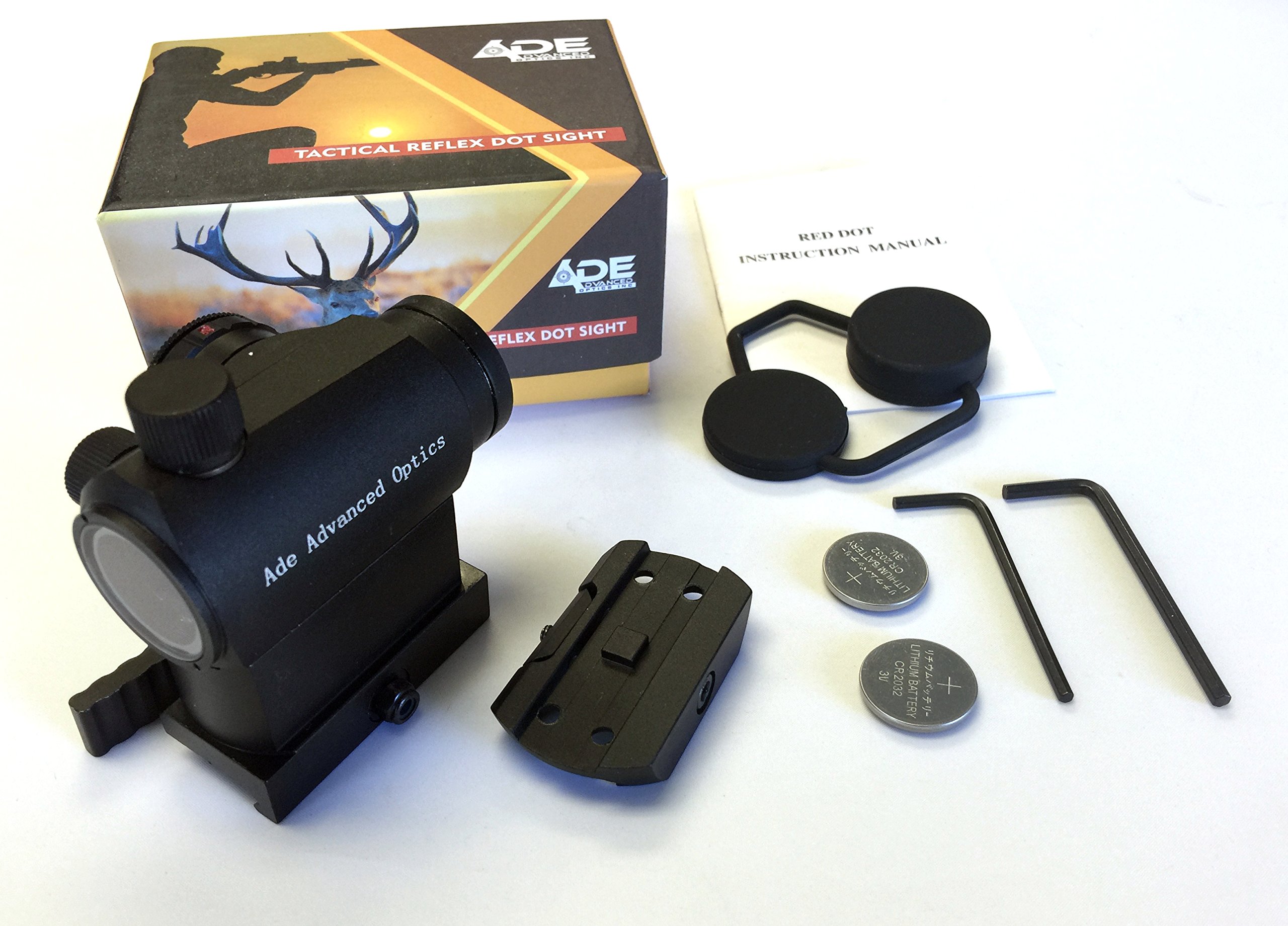 Ade Advanced Optics Red Dot Reflex Optic Sight with Substitute