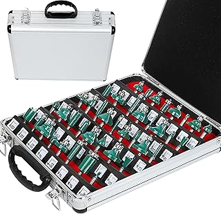 PEALIFE 26 Bits Router Bit Set 1/4 Inch Shank, Door Cabinet Drawer Router Bits Sets 45# Carbon Steel YG6x Alloy Blade - Professional for Commercial Users and Beginners(1/4-roman bit)