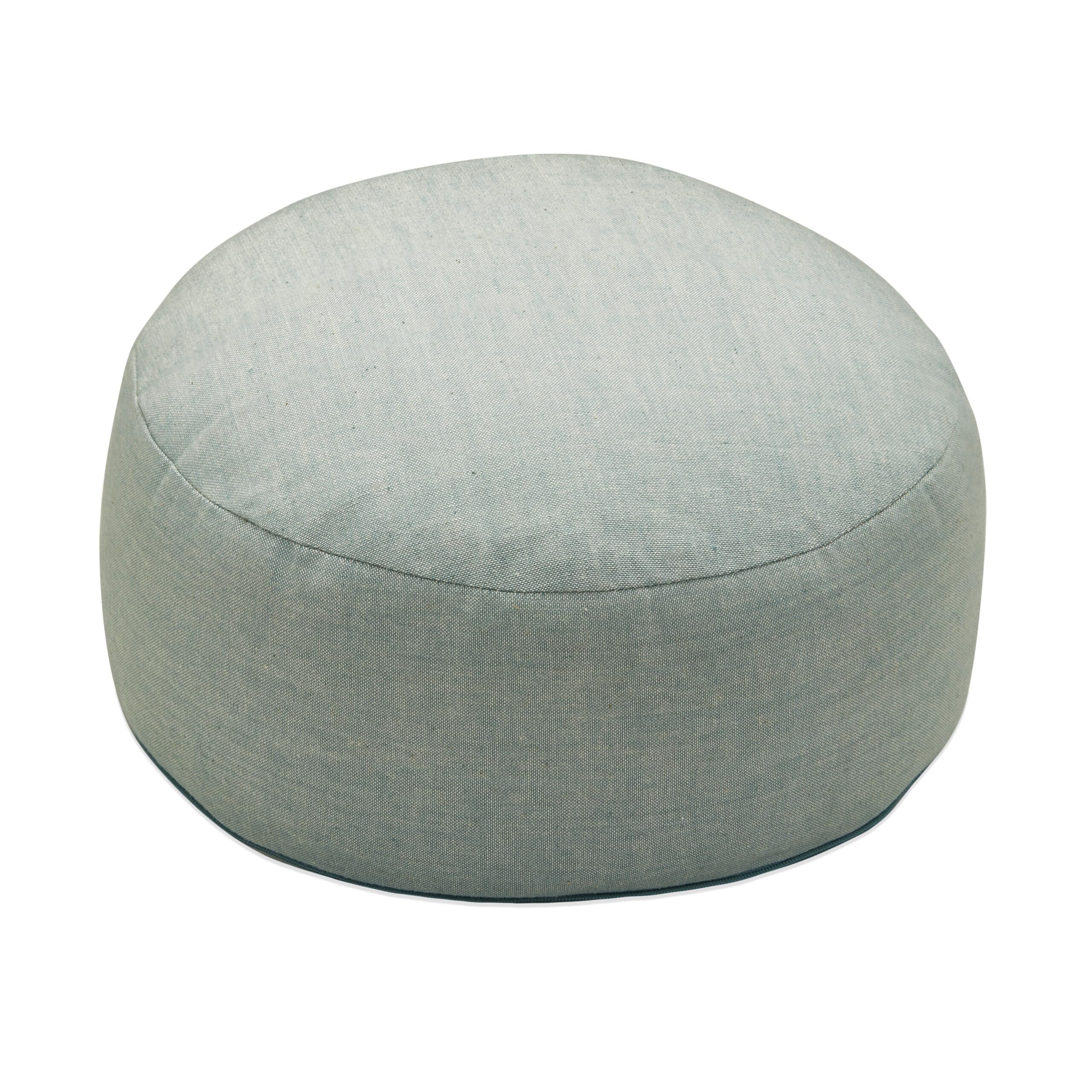 Sarveda Hi-Zafu Meditation Cushion Filled with Buckwheat Hulls | Misty Blue-image-24
