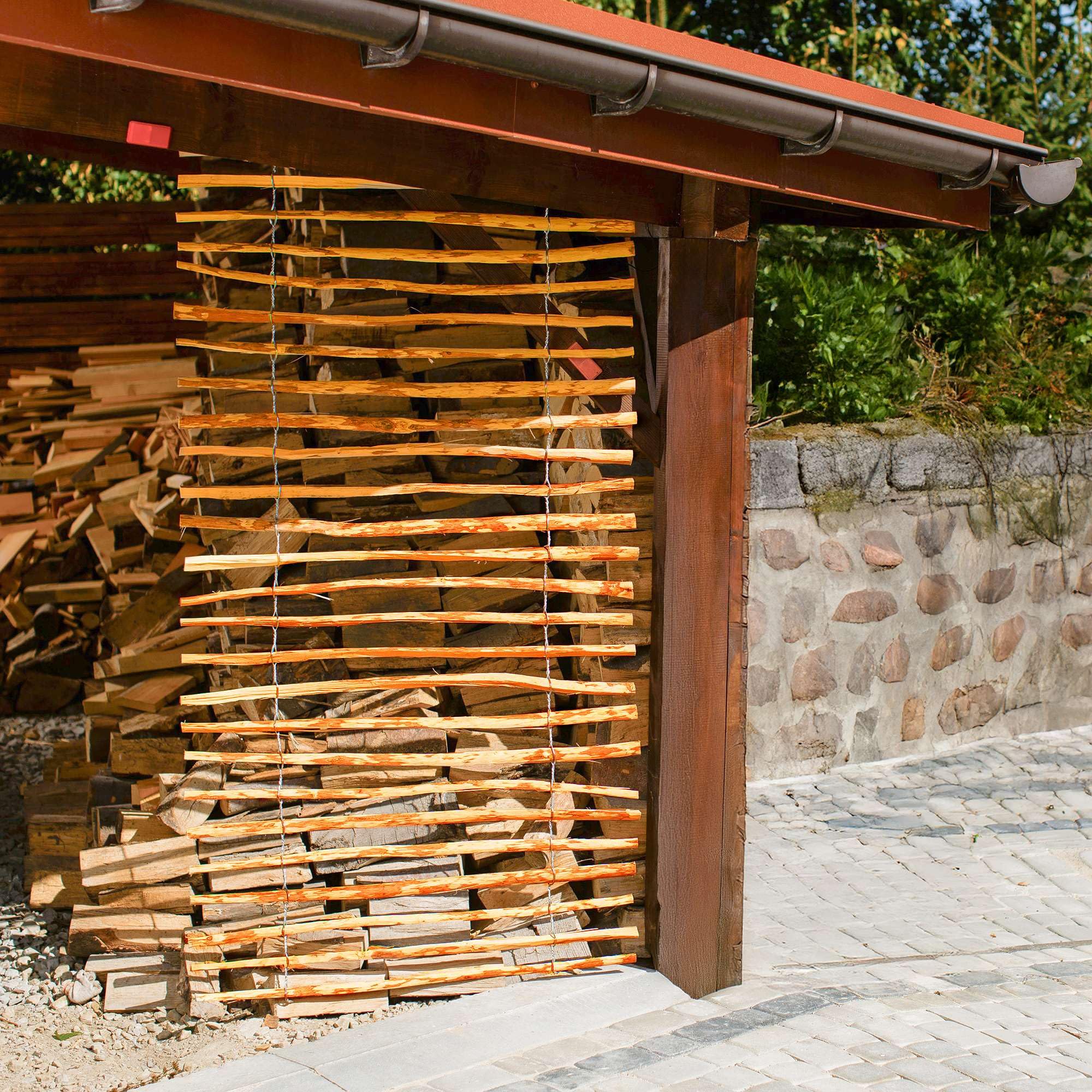 BOGATECO Rankgitter aus Haselnuss für Kletterpflanzen | 100 x 200 cm | 2 Größen zur Wahl | Holz Rankhilfe Perfekt für den Garten, Balkon und Terrasse | Rankgitter Sichtschutz