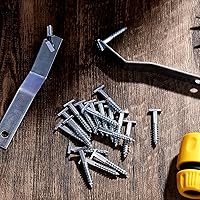 Vista 7 de El juego de 103 llaves de tornillo en T incluye 100 tornillos de cabeza en T y 3 llaves de seguridad endurecidas para colgar cuadros para bloquear