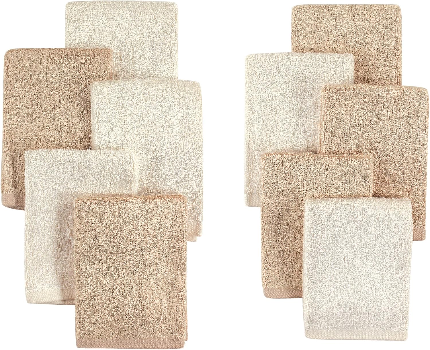 Little Treasure Unisex Baby Rayon from Bamboo Luxurious Washcloths, Cream Tan, One Size