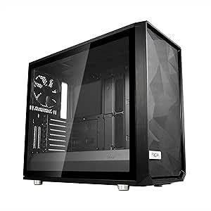 Fractal Design Meshify S2- Mid Tower Computer Case- Airflow/Performance- 3X Silent Fans and Nexus Hub Included- PSU Shroud- Modular Interior- Water-Cooling Ready- USB Type C- Black Tempered Glass