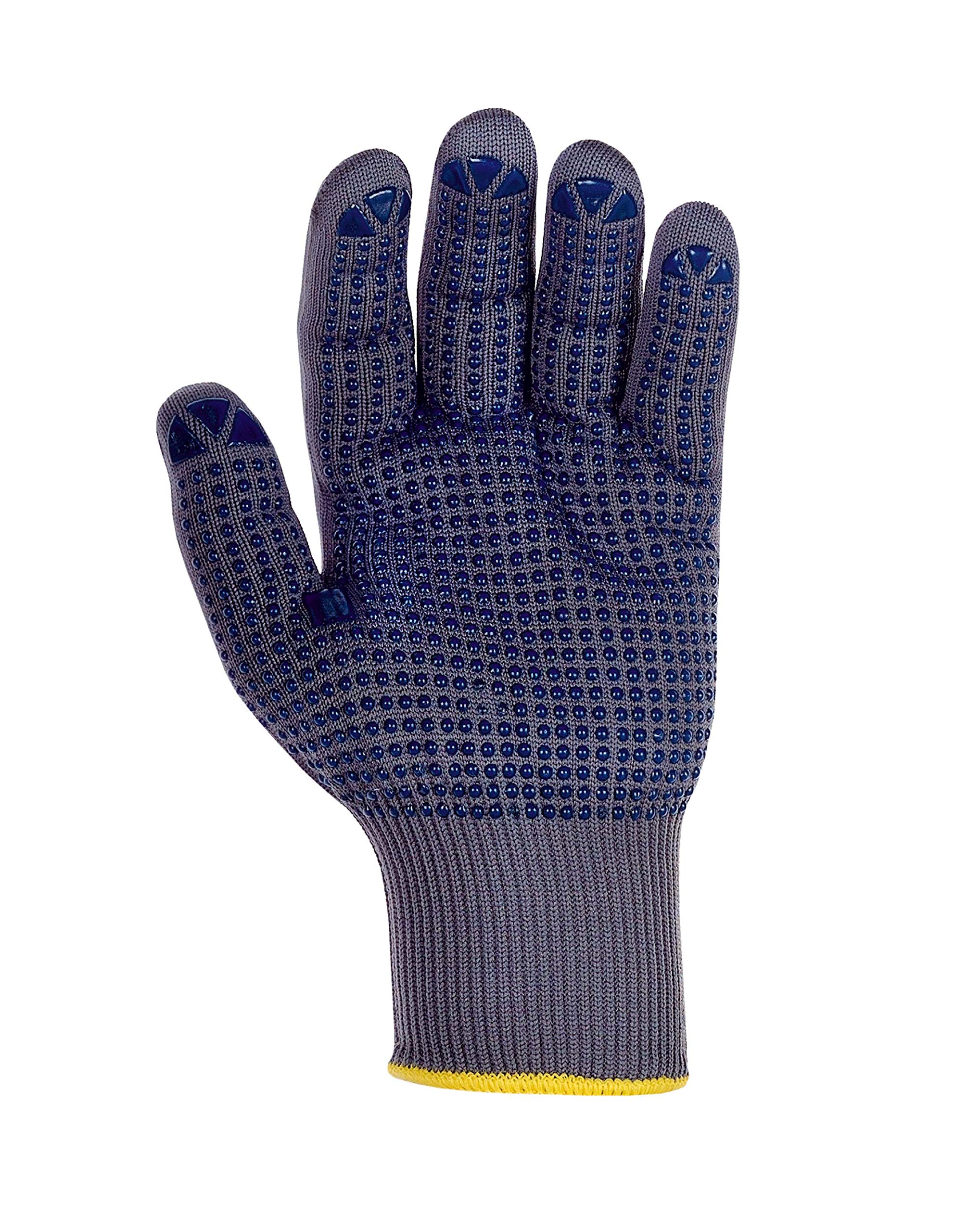 (240 Paar) teXXor Handschuhe Feinstrickhandschuhe Nylon 240 x grau/Blaue Noppen S/7