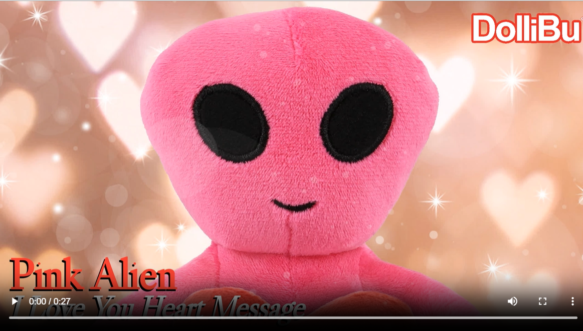 BEMIRO Rosa Alien Plüschtier Im UFO, Ca. 22 Cm – Flauschig Weich Mit Gestickten Augen, Kuscheltier Für Kinder
