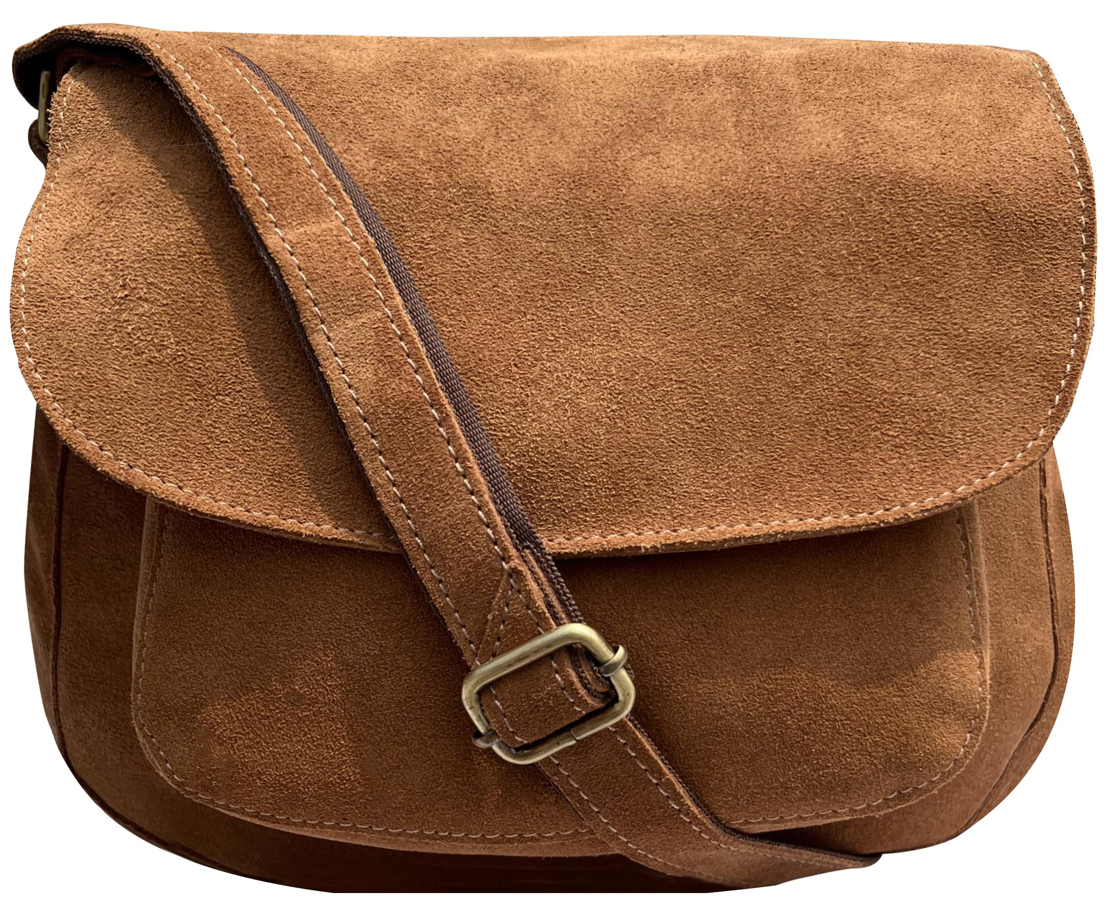Rustic Town Brown Genuine Leather Crossbody Bag Tote Ladies Purse Handbag