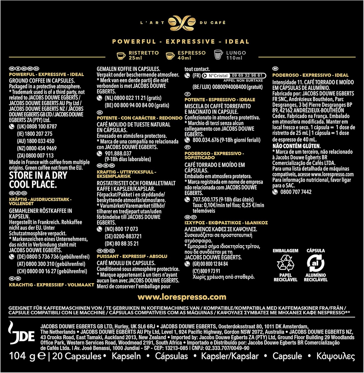 Análise L'OR Café Ristretto: descubra o sabor intenso que vai te surpreender! 5 91AE4bjEi9L. AC SL1500