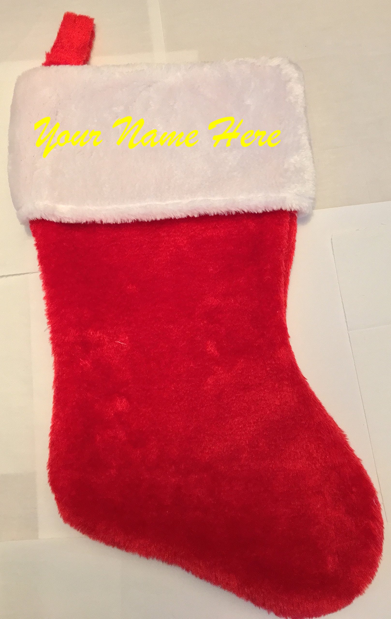 Dyno Seasonal Solutions17.5" Red Stocking with White Fold Over Plush Cuff