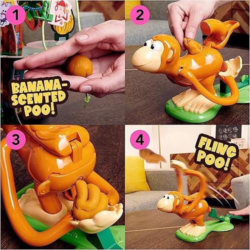 Miniatura 4 de Spin Master Games, Monkey See Monkey Poo, juego interactivo de mono para niños, incluye masa blanda perfumada de plátano, divertido juguete