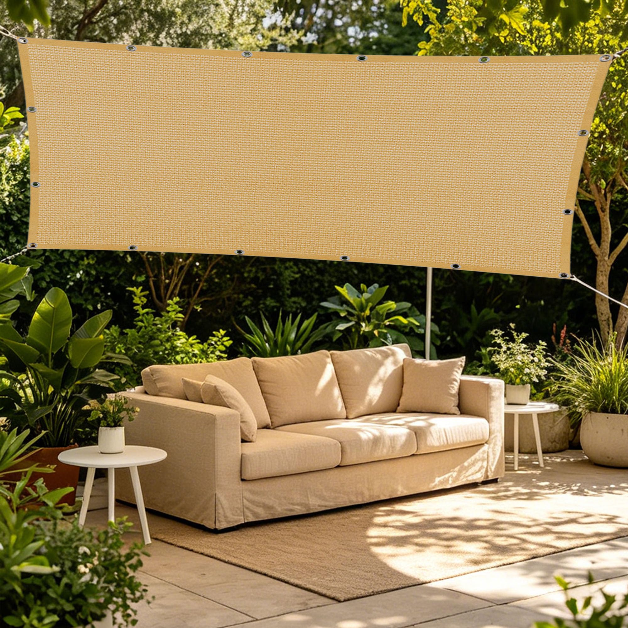 Filet d'ombrage 290 x 360 cm pour serre et pergola avec œillets