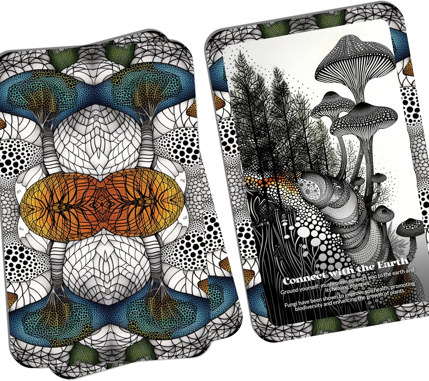 Ibiza Tarot The Mushroom Oracle Deck - 22 Enchanting Mushroom Wisdom Oracle Cards with Instruction Guide Art Vision Cards for Divination, Mindfulness, and Spiritual Healing