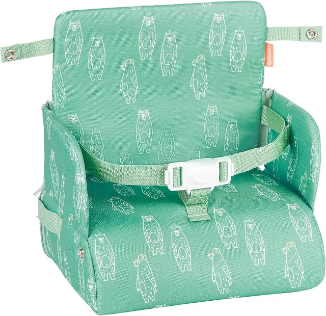 Badabulle 2 in 1 Travel Booster Seat with underseat storage | Universal attachment to dining chairs for 6 month+ children