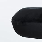 Oreiller de cou de voyage, oreiller en mousse de mémoire supérieure pour le soutien de la tête, idéal pour les avions, les voitures et les inclinateurs à domicile, réglables et doux (noir)