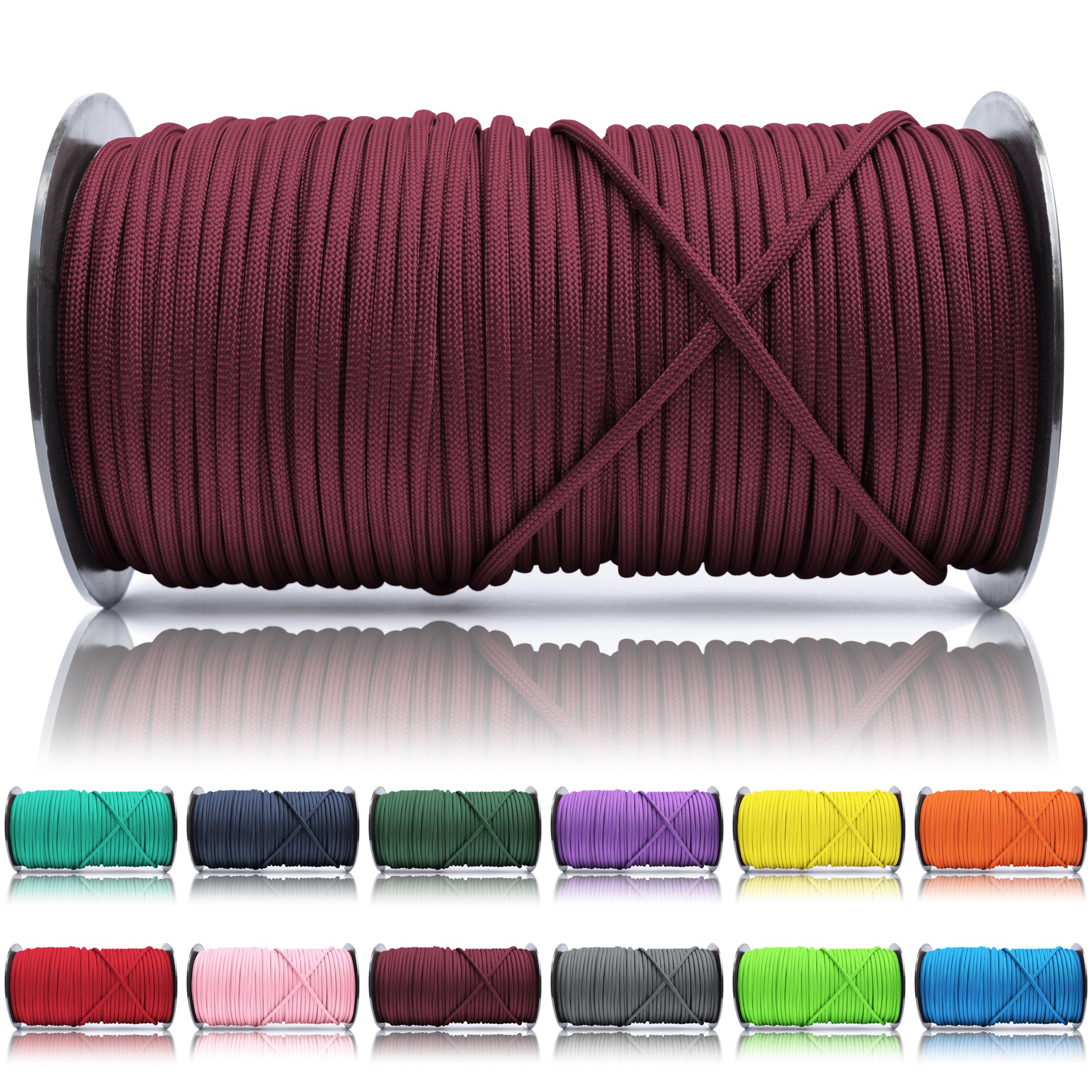 Ganzoo Paracord 550 Tipo 3, Cuerda 4 mm 100 m con 7 hebras Interiores, Funda poliéster/Nylon, para Outdoor Camping Supervivencia, rutas de Trekking, asegurar Tienda, Collar y Correa Perro, Oliva — view 67