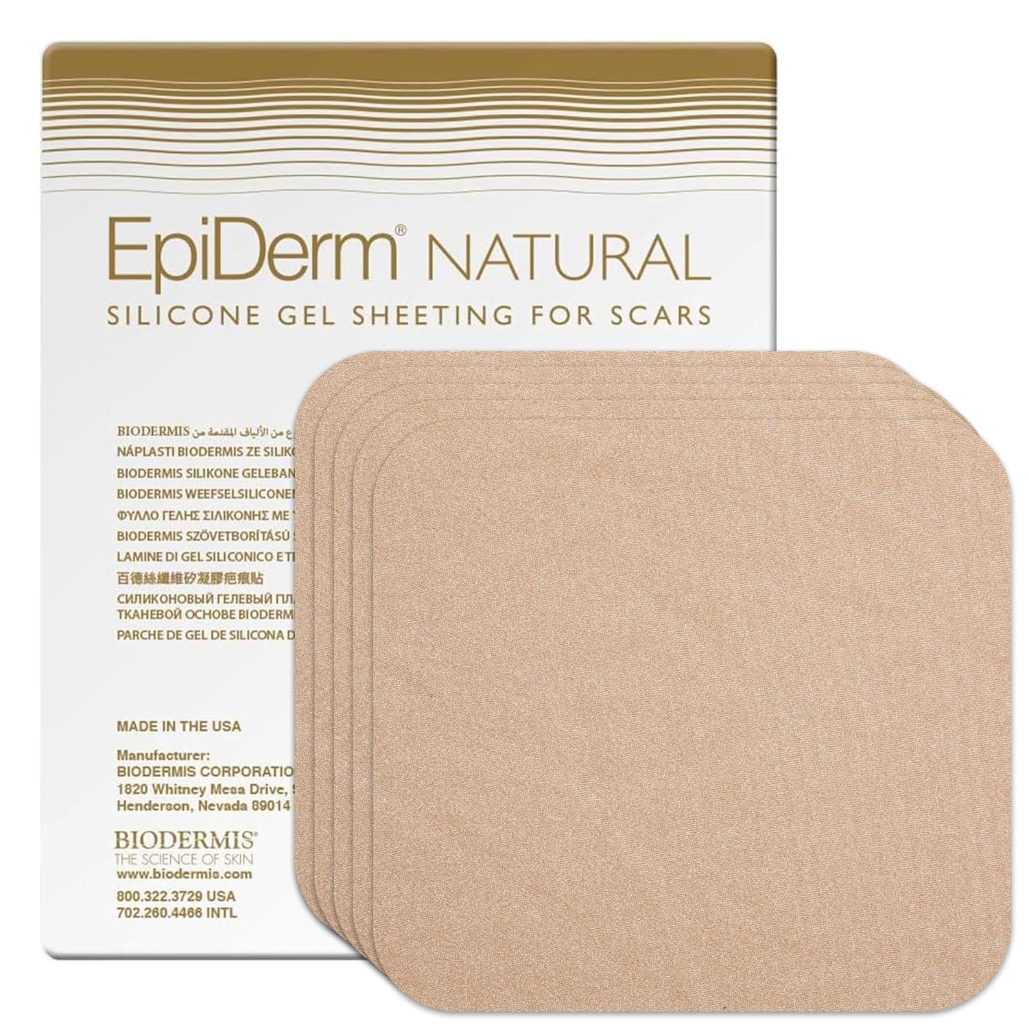 EpiDerm Folhas de Silicone para Cicatrizes - Reutilizáveis e Premium para Cirurgias como Abdominoplastia e Cesárea - Ajuste Flexível e Fácil de Limpar - 4,7