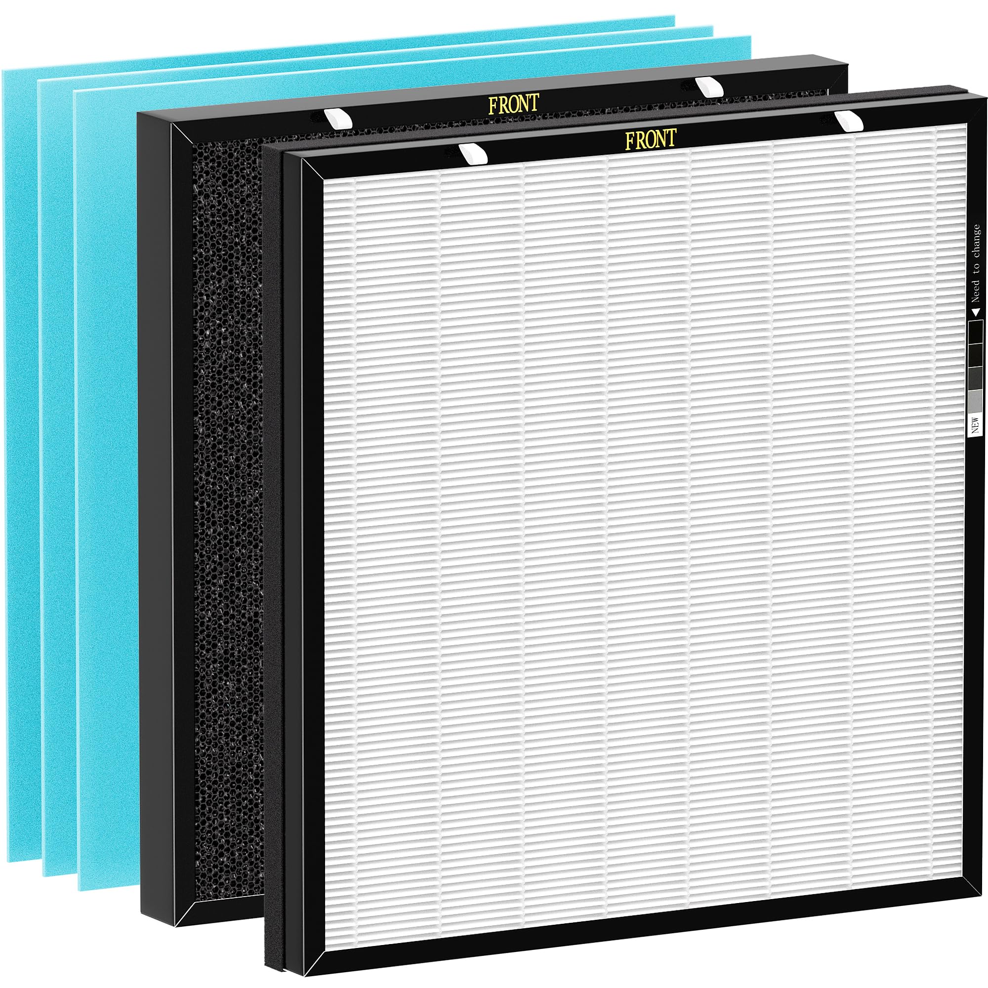 Hfunmo LC 2550 Replacement Filter Kit Compatible with LC 2550 Air Purifier and Oransi OVHM80 Air Purifier, Part# RFM80