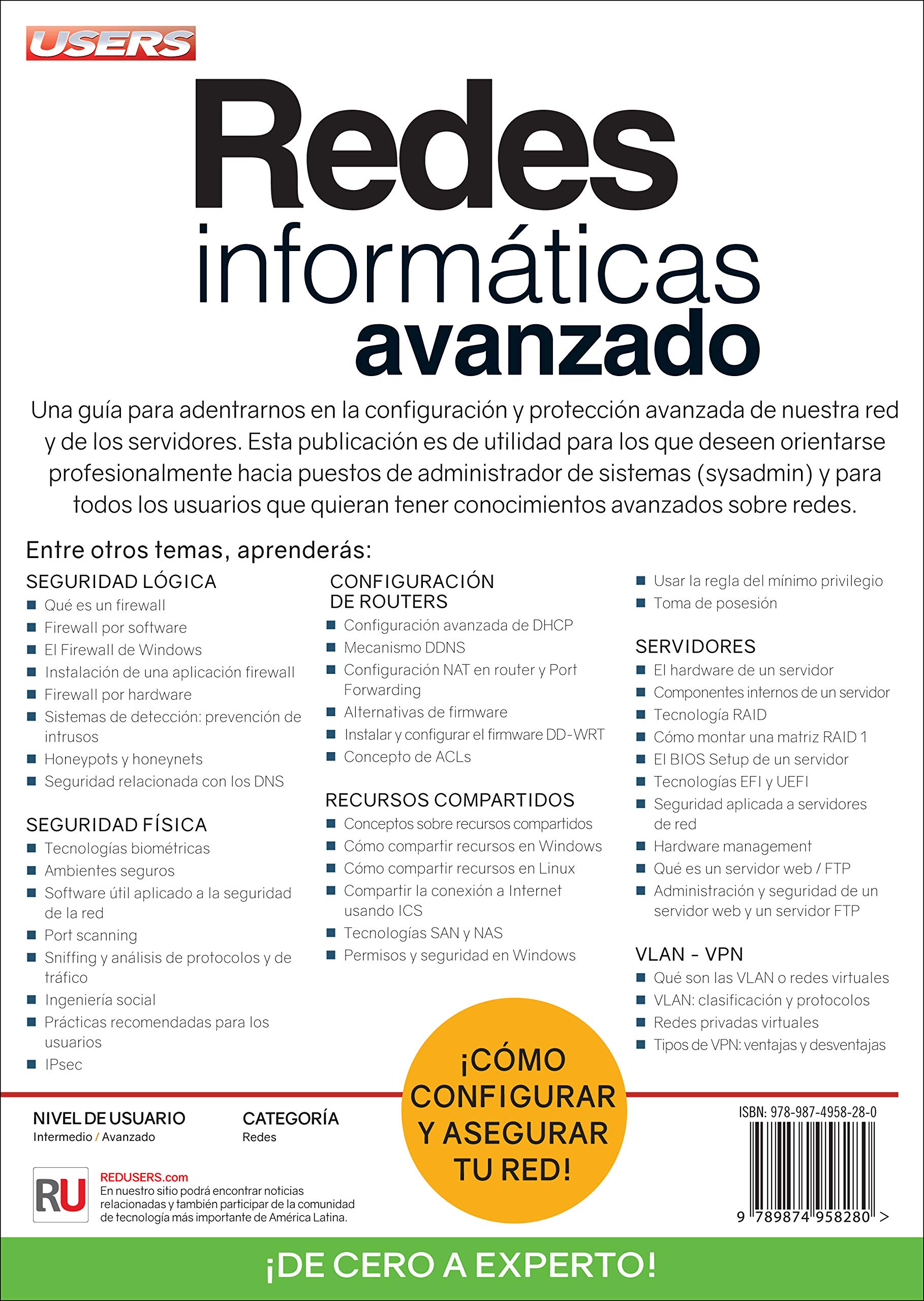 REDES INFORMÁTICAS Avanzado (Spanish Edition)