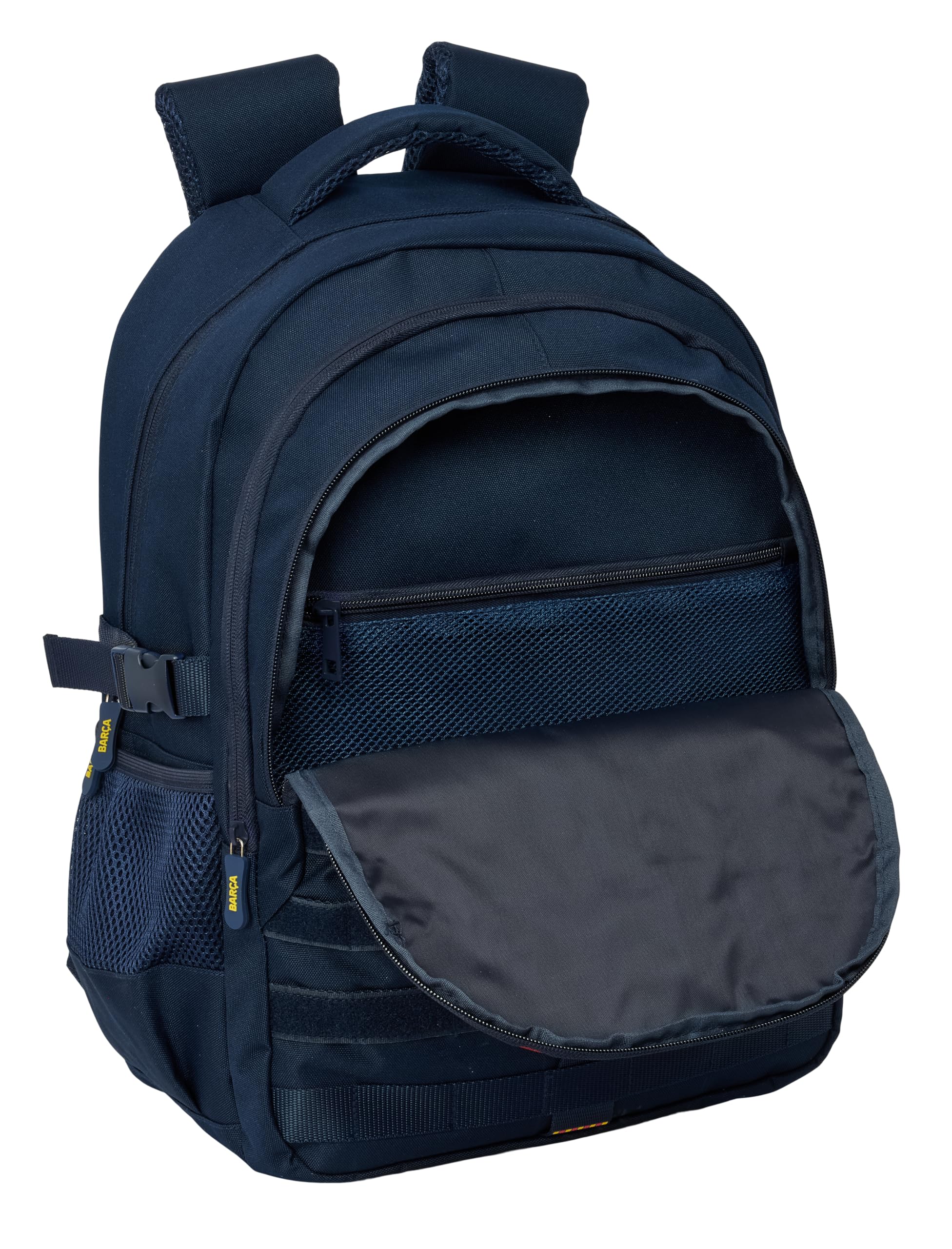 Safta F.C. BARCELONA 1ª EQUIPACIÓN 26/27 - Mochila Cross Doble, para Uso Diario, Ideal para Niños de Diferentes Edades, Cómoda y Versátil, Calidad y Resistencia, 34x15x46 cm