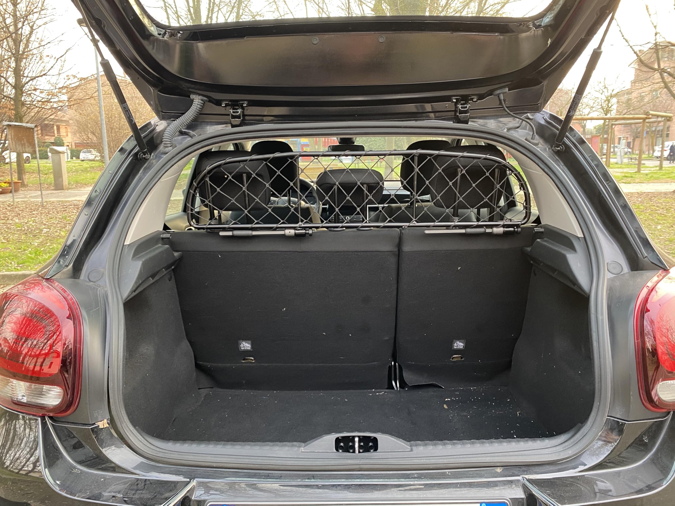 ERGOTECH Divisorio Griglia Rete Divisoria per Citroen C3 (2016-2024) RDA65-XXS, per Trasporto Cani e Bagagli
