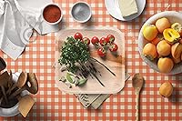 Vista 4 de BOSNAL - Platos biodegradables de hoja de palmera; 7 pulgadas, cuadrados, 25 piezas, compostables, estilo bambú y madera, apilables, grado