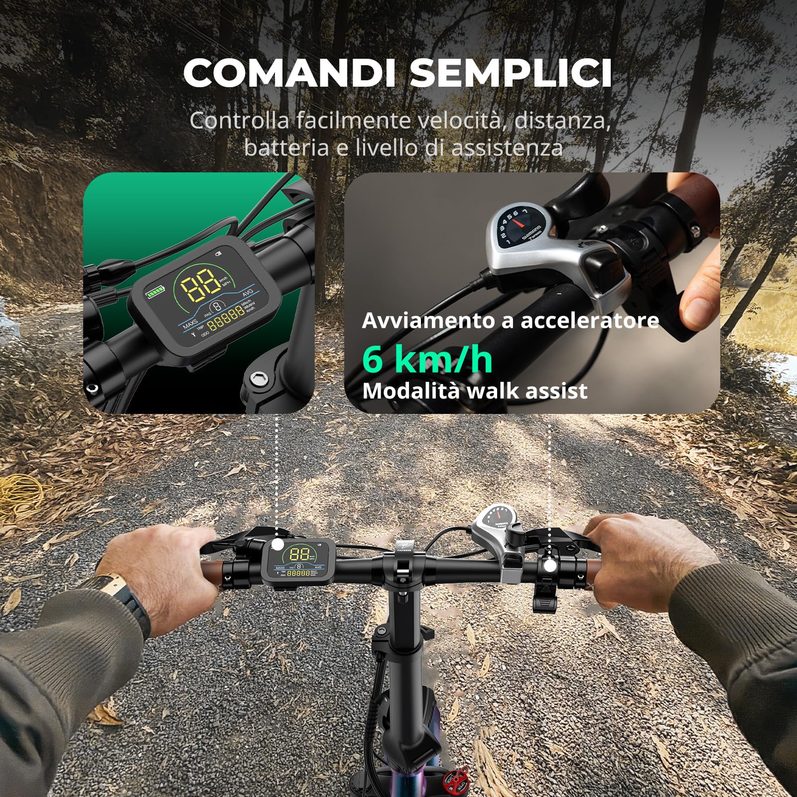 Fafrees Bici Elettrica Pieghevole 36V/20Ah Batteria Rimovibile Bicicletta Elettrica, 20"×3.0 Fat Tire, 7 Velocità, Autonomia di 70-150km Fat Bike Ebike per Adulti, con Schermo LCD