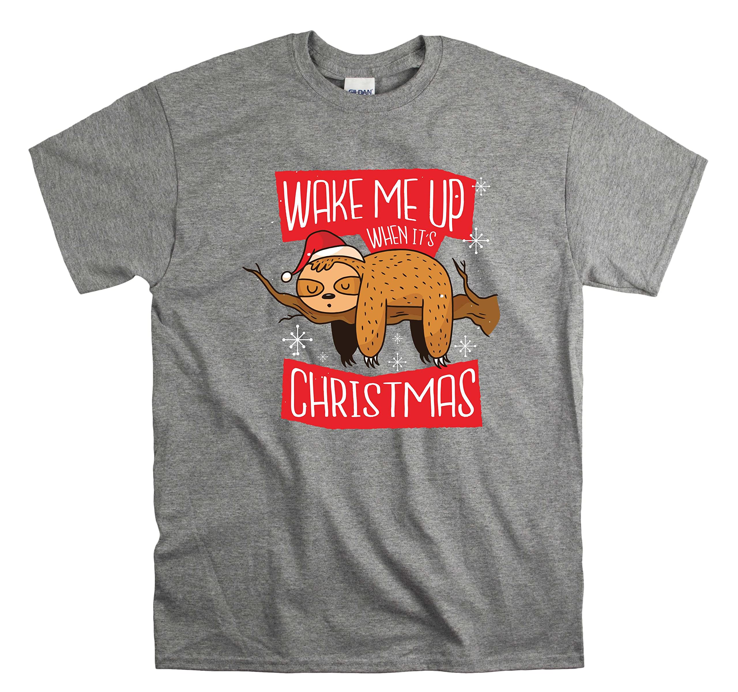 T-shirt Noël paresseux gris XL parfait pour les soirées cocooning en famille