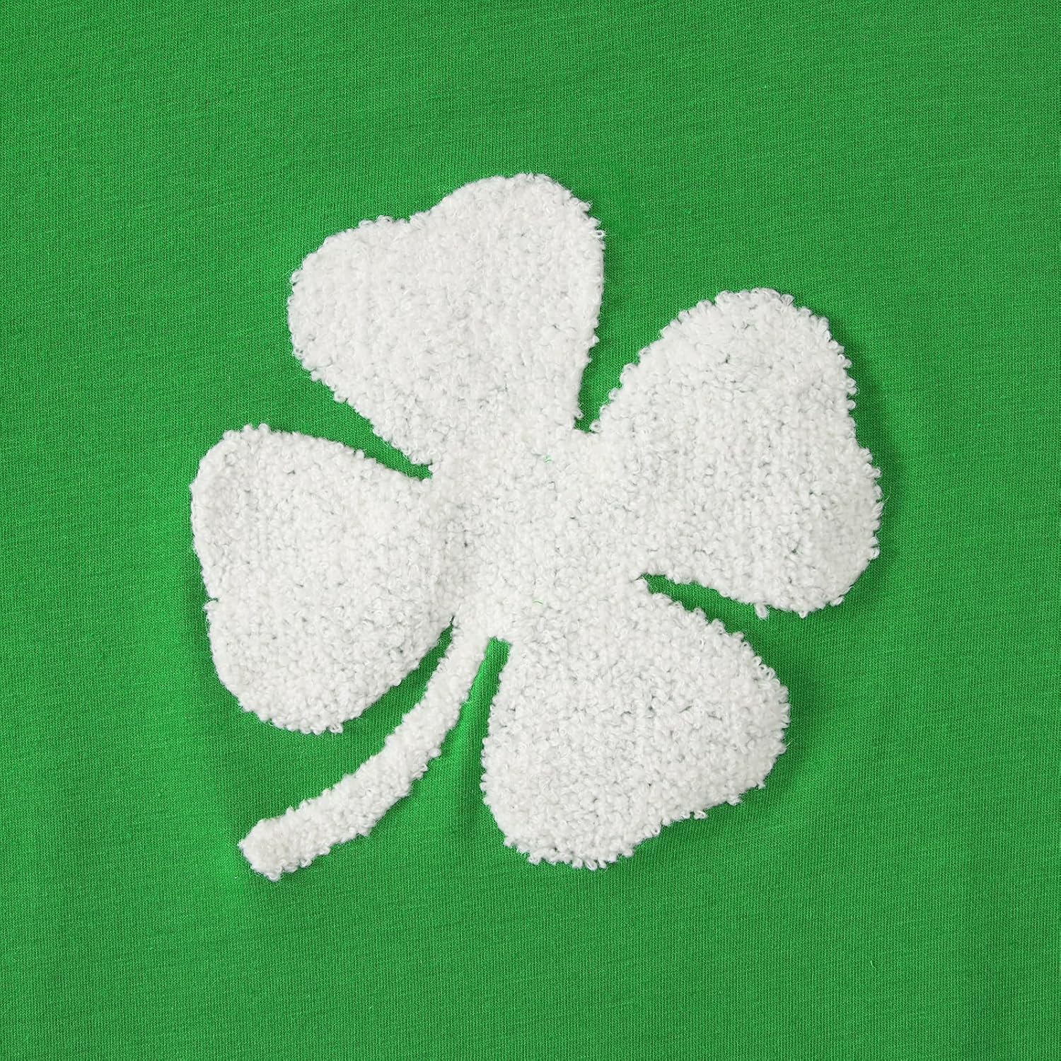 BOUTIKOME Kid Boy Girl St Patricks Day Sweatshirts Embroidered Clover Shirt Long Sleeve Pullover Chenille Patch Top Clothes - Image 6