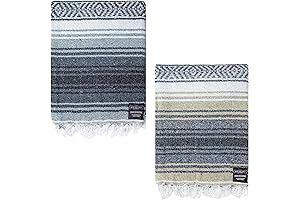 Benevolence LA Handwoven Mexican Blanket Tablecloth (Pack of 2)