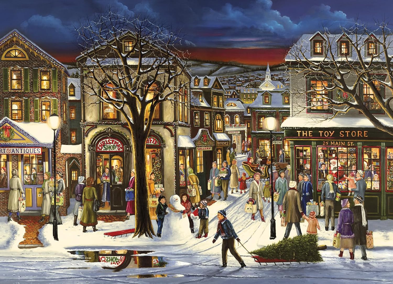 Cobble Hill 500 Piece Puzzle - Tis The Season - Sample Poster Included