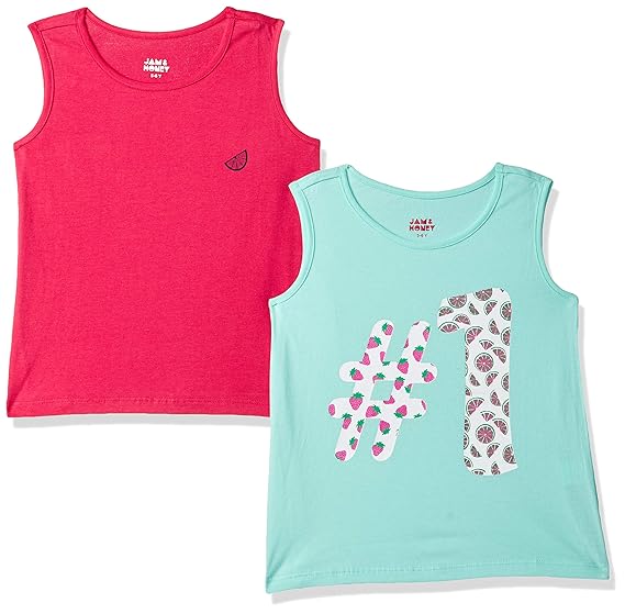 Amazon Brand - Jam & Honey Girls Regular Fit T-Shirt