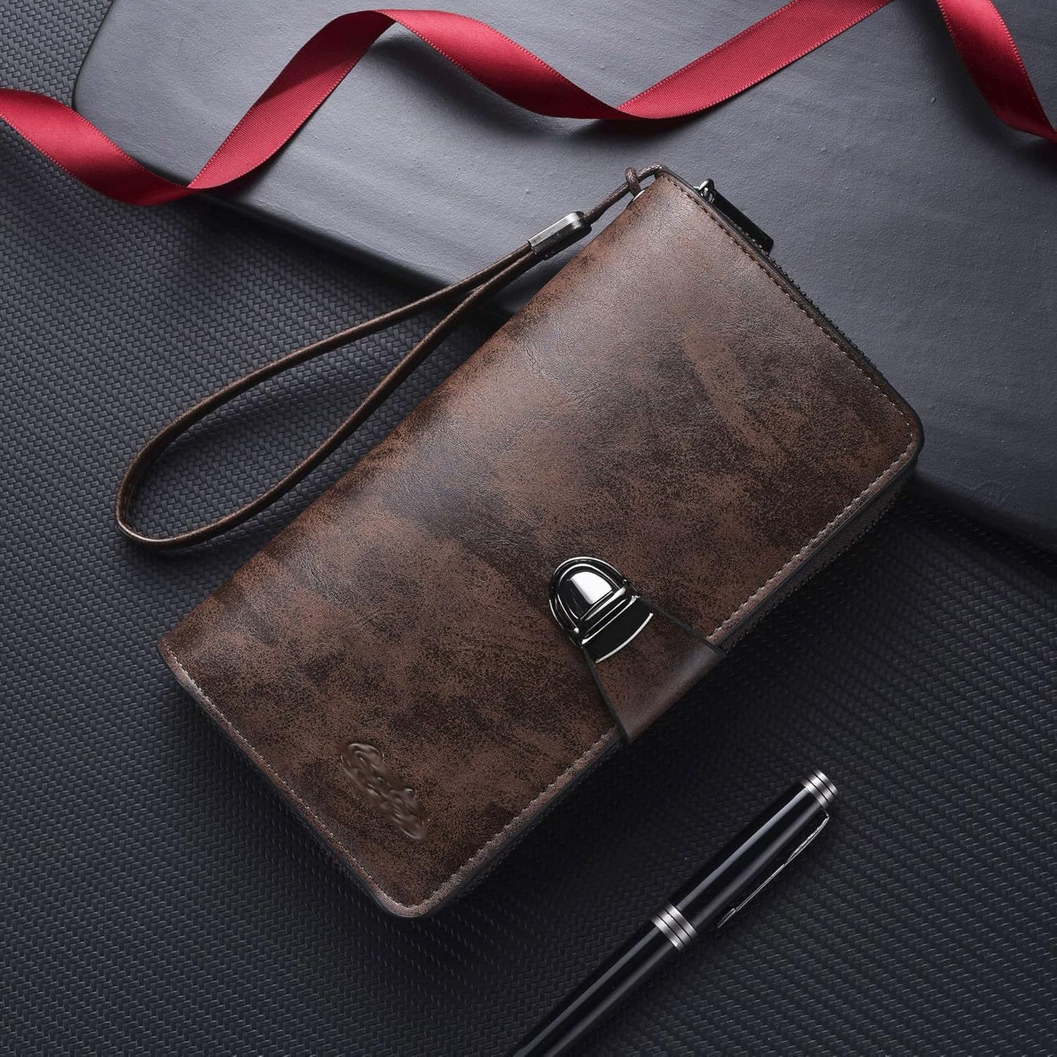 VIDI Men's Wallet Multi-card Slot Pu Leather Short
