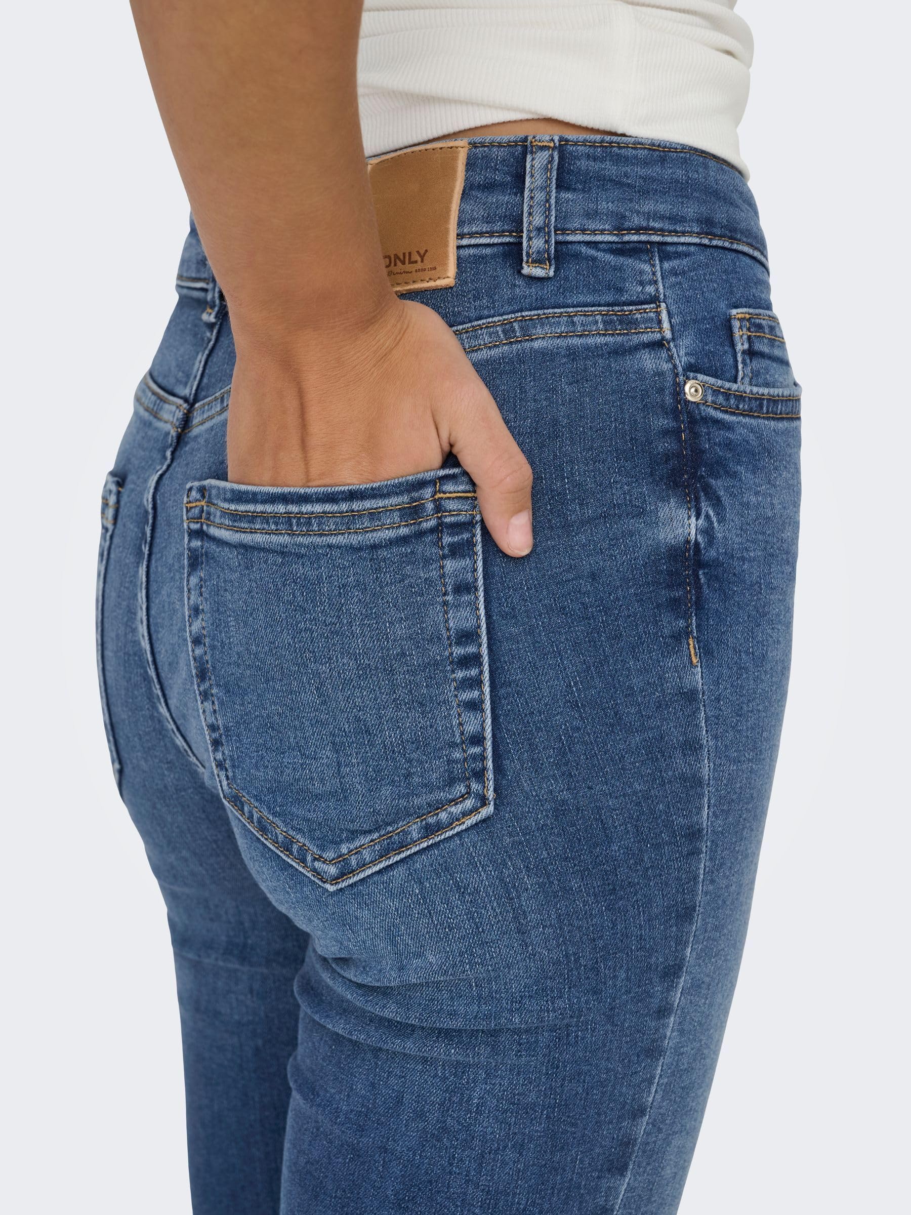 Only - Onlblush Life Mid Flared DNM Tai467 Noos, Jeans Donna