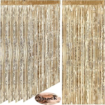 3er-Set Glitzer-Vorhang-Dekoration Mit 9 Doppelseitigen Aufklebern – Perfekt Für Hochzeits- & Partyfotohintergrund (1x2 M)