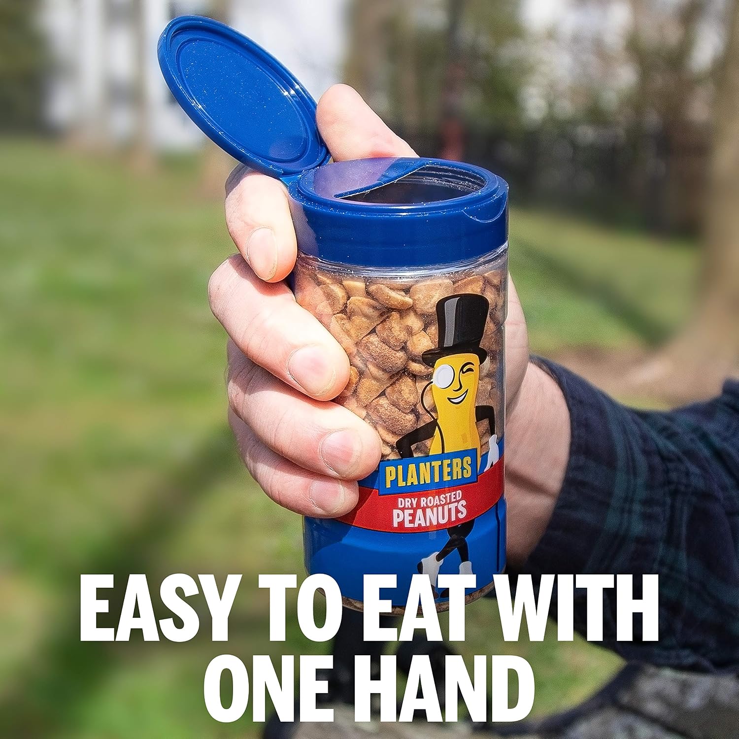 Planters Pop & Pour Dry Roasted Peanuts (7 oz Jar)