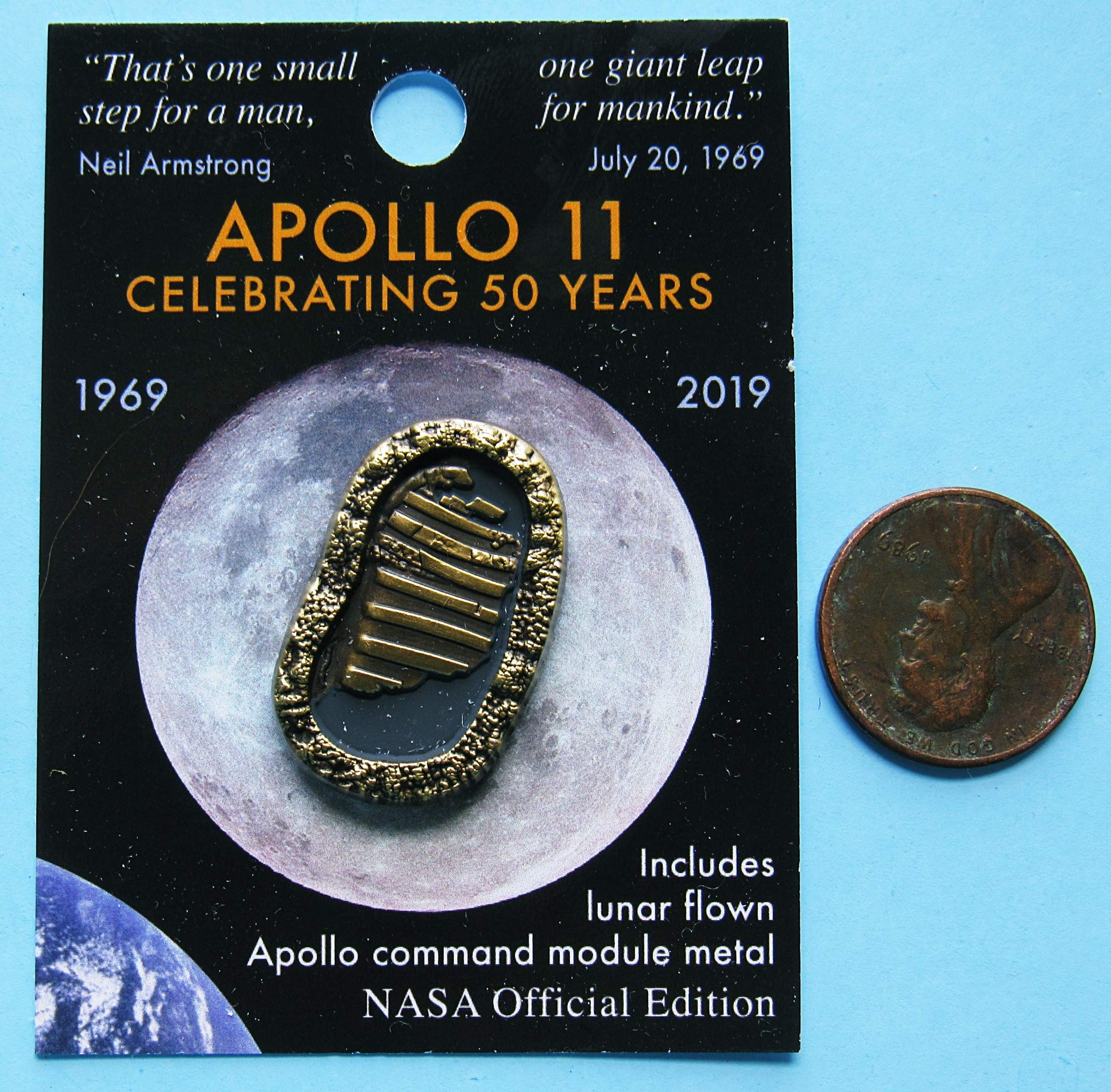 Amazon.com: Apollo 11 Pin 50th Anniversary flown metal footprint