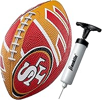 Vista 8 de Franklin Sports NFL Team Footballs - Rubber Youth Mini Balls for All Teams - Kids 8.5" Football + Air Pump Sets - Official NFL Licensed