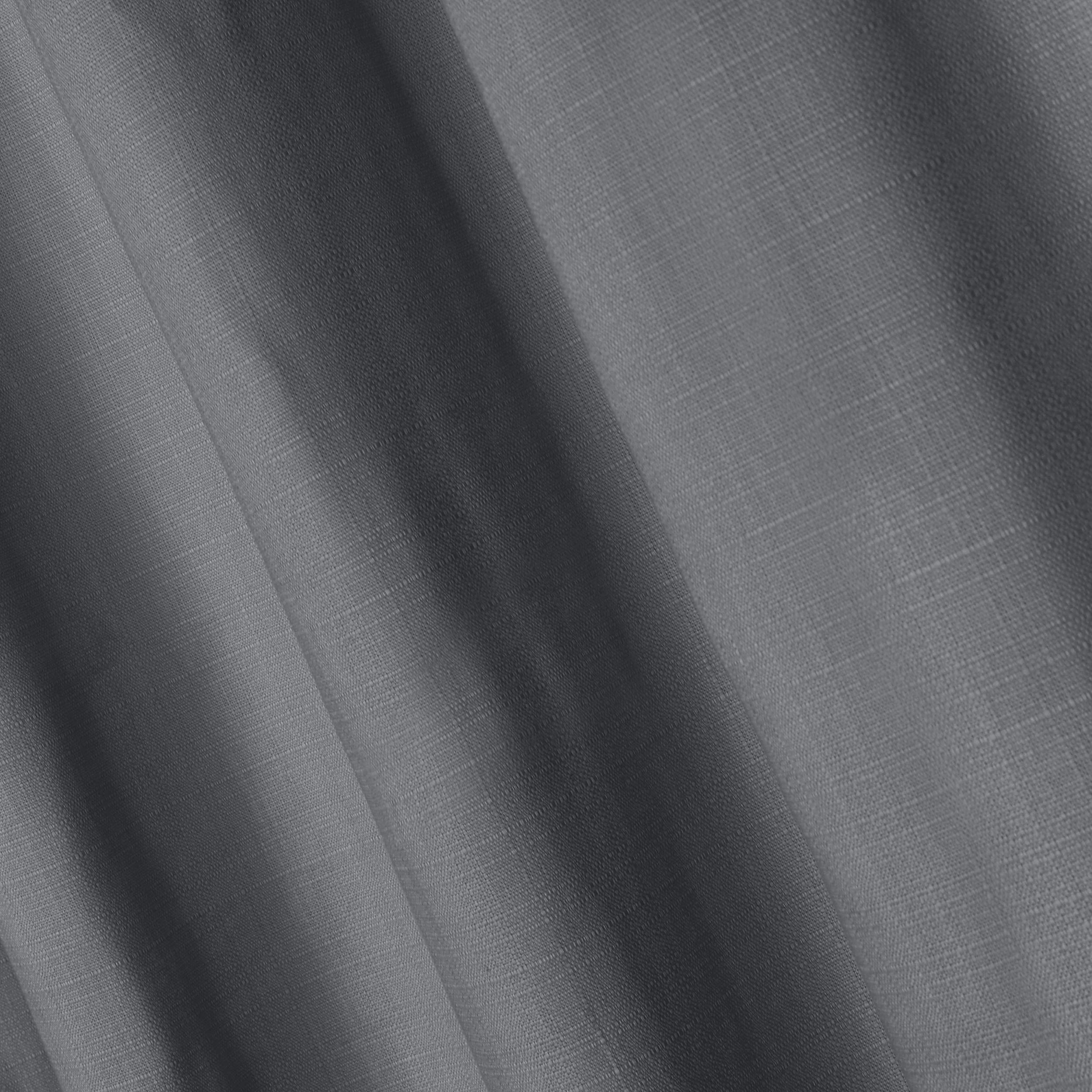 Tenda Oscurante Con Occhielli In Poliestere Grigio 250x140 Cm – Tendaggio Lavabile In Lavatrice Per Soggiorno E Camera Da Letto
