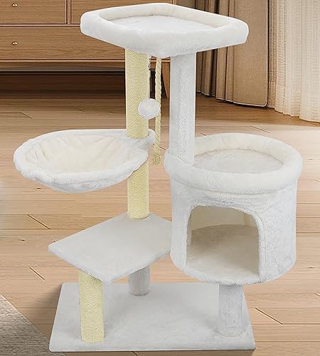 Miniatura 4 de YOUPET - Torre de árbol para gatos de 34.84 pulgadas con condominio y poste rascador para gatos de interior, centro de actividades, muebles para