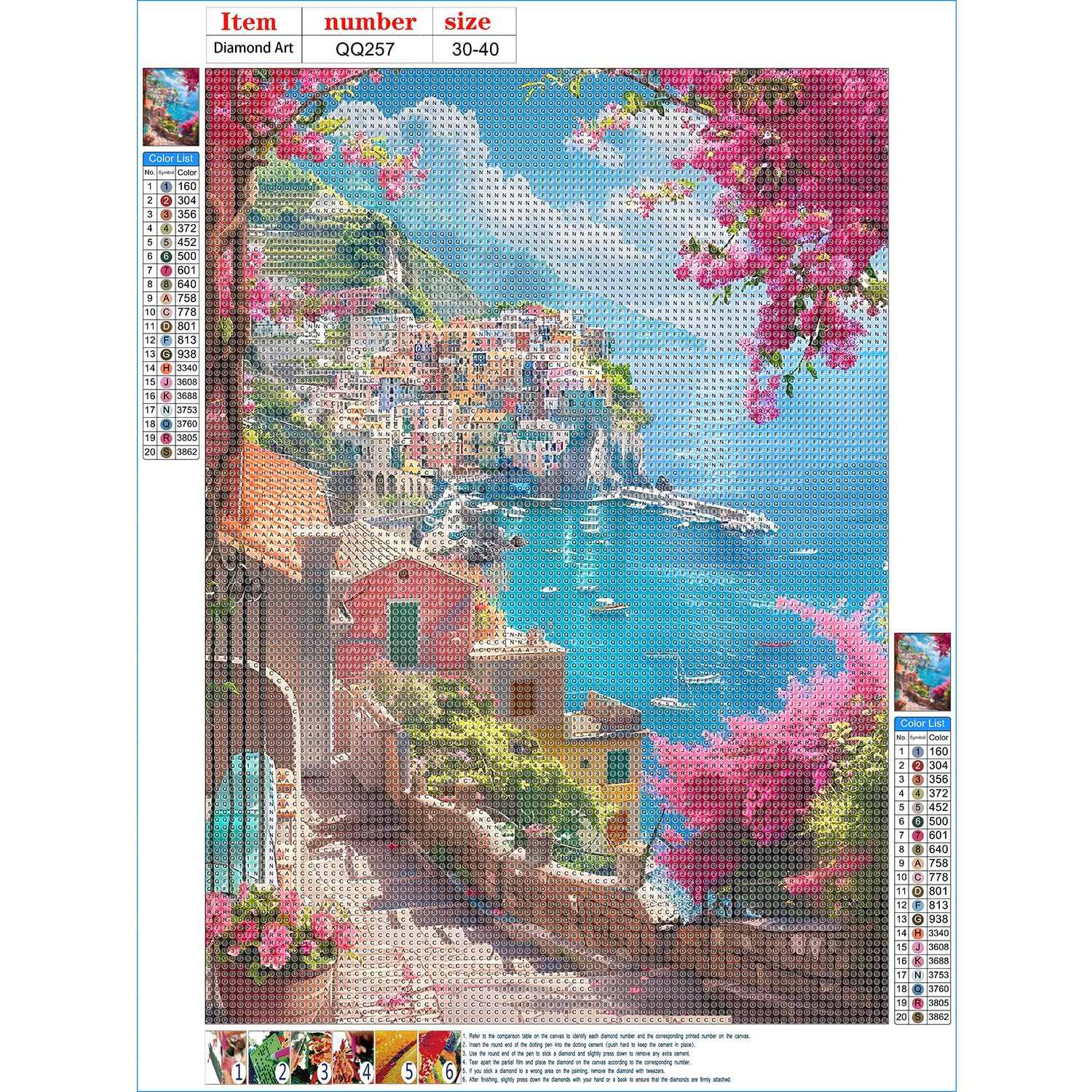 GDYEEH 5D Fleurs Colorées Peinture Diamant Painting Kit, DIY Papillons Art Du Diamant Complet Kits, Fleurs Diamond Art Kits Strass Point De Croix Painting Pour Adultes Débutants Maison Décor 30x40cm