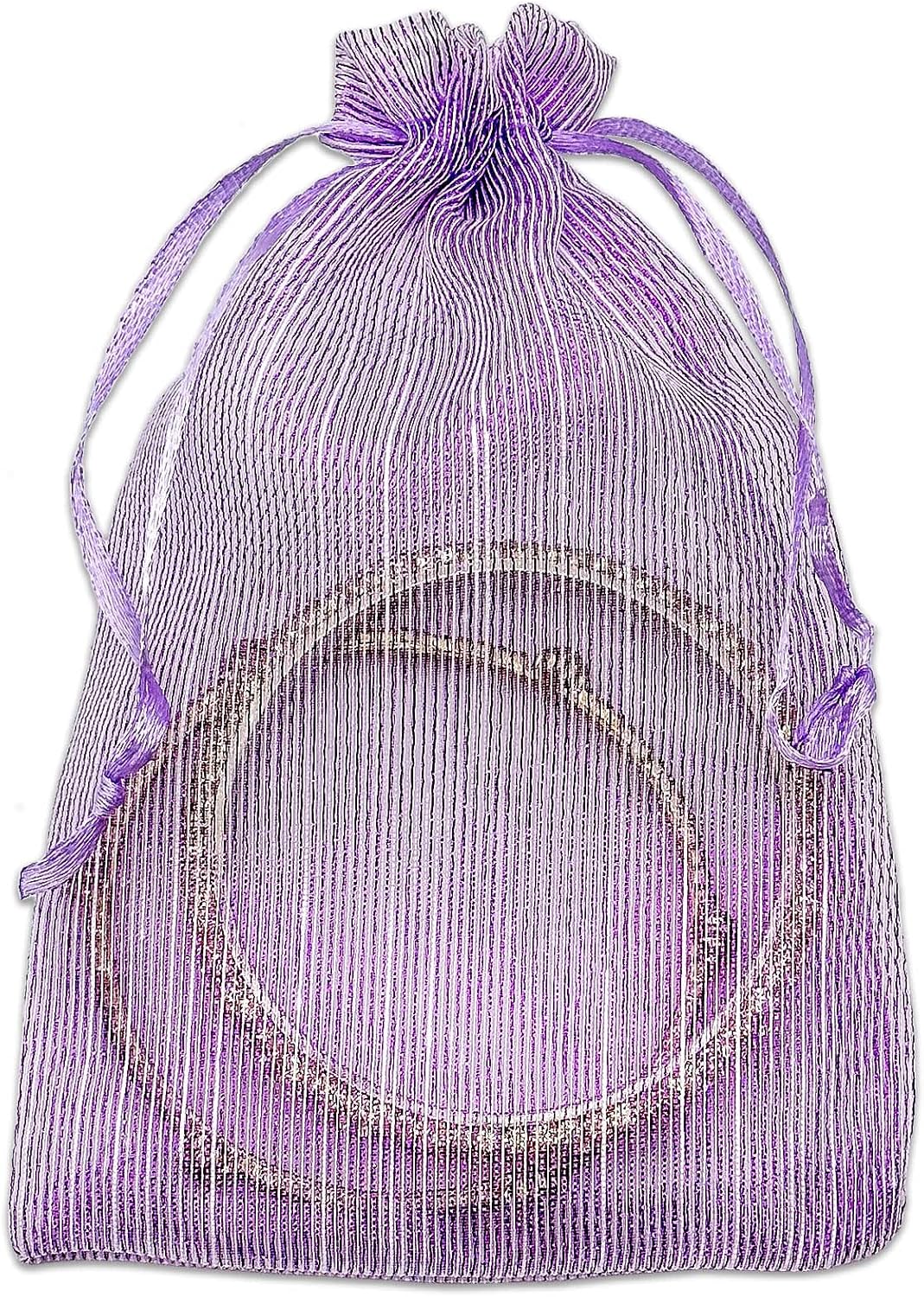 24-pack Weaved Organza Gift Bags w. Drawstring - Striped by TheDisplayGuys