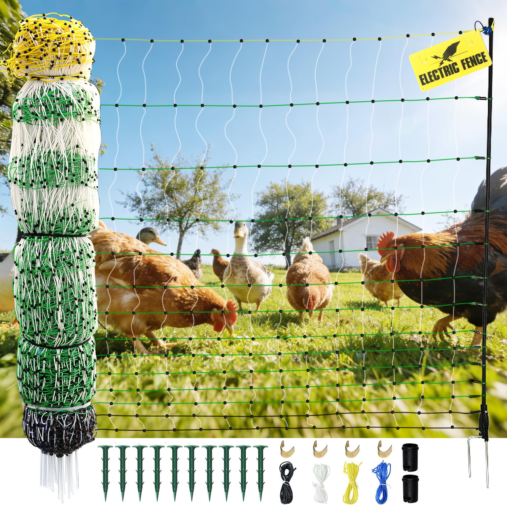 Photo 1 of Electric Poultry Netting, 47.2"H x 164'L Electric Chicken Fence Netting