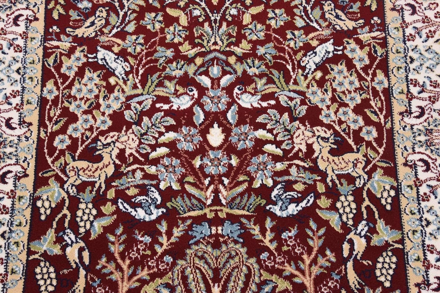 Unique Loom Narenj Collection Area Rug - Bristol (3' x 13' 1" Runner, Burgundy/ Beige)