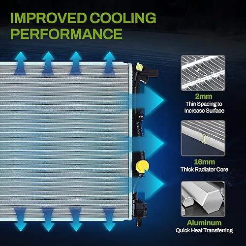 Miniatura 4 de AUTOSAVER88 Radiador compatible con Jeep Cherokee 2014 2015 2016 2017 2018 2015-2017 Chrysler 200 L4 V6 2.4L 3.6L