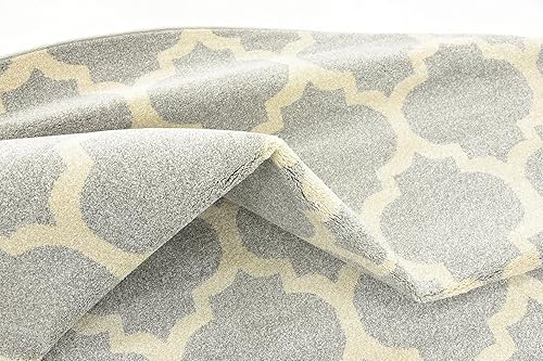 Vista 320 de Unique Loom Trellis Collection - Alfombra estilo marroquí de enrejado gris oscuro (8' 0 pies x 11' 0 pies)