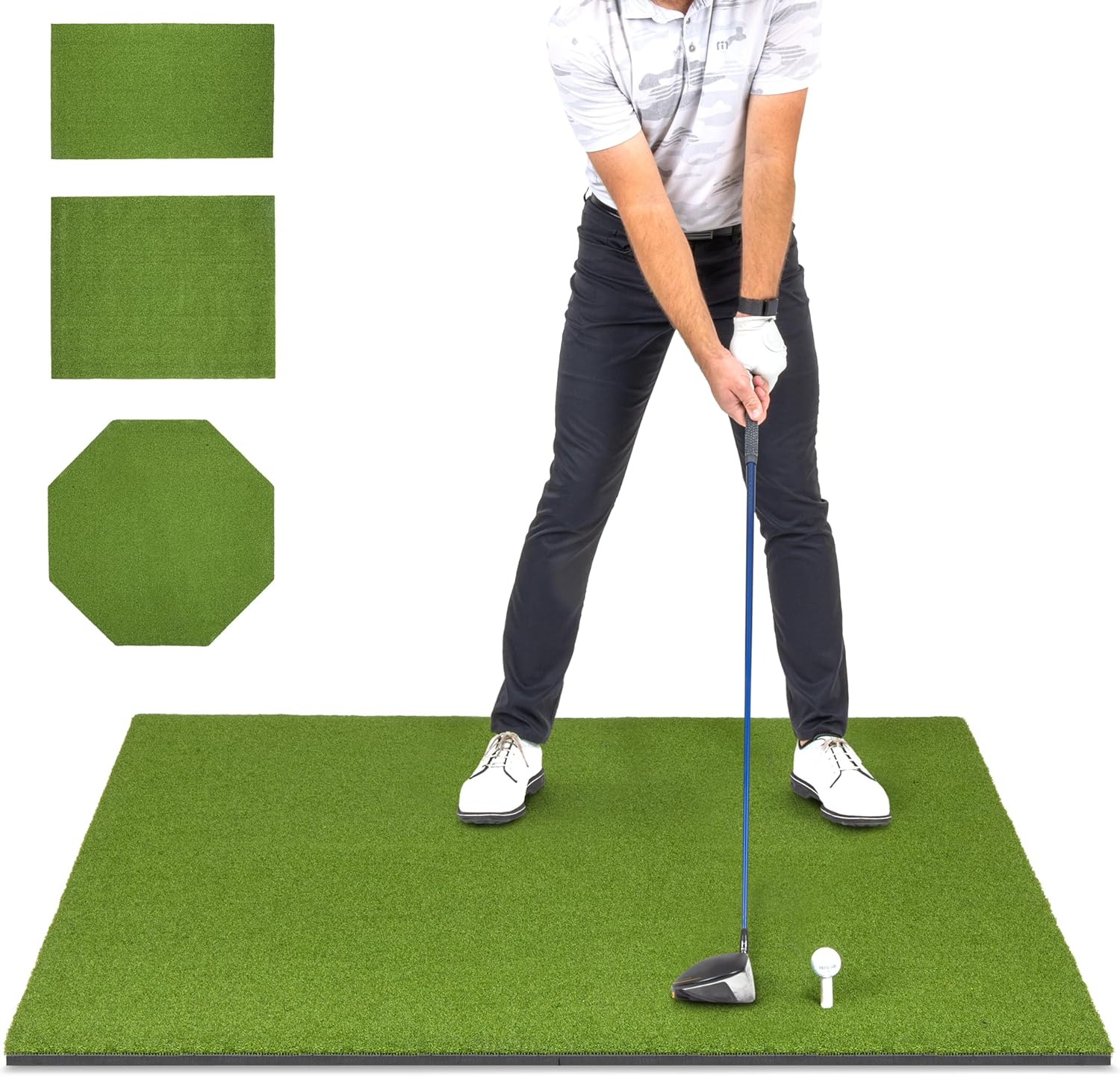GoSports Elite Golf Hitting Mat – 5x5 ft
