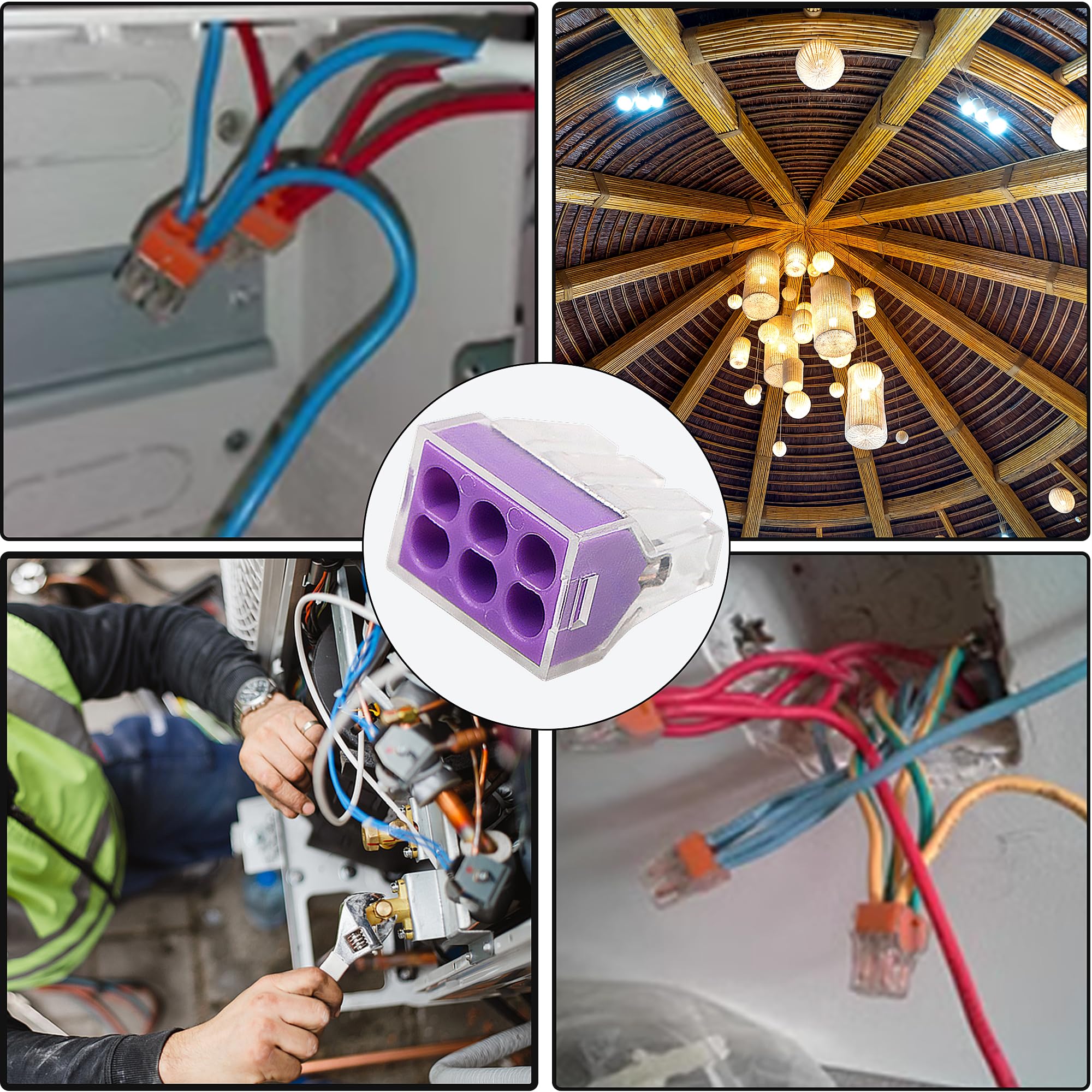 Snapklik.com : 75PCS Push-in Electrical Wire Connector 2 4 6 8 Port ...