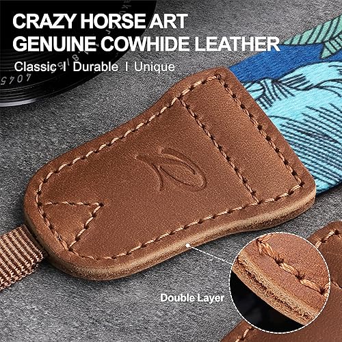 Miniatura 121 de Padwa Lifestyle Correa de cámara a rayas, de 1.5 pulgadas, suave tejido de cuerda de algodón, correa de hombro para fotógrafos y todas las cámaras