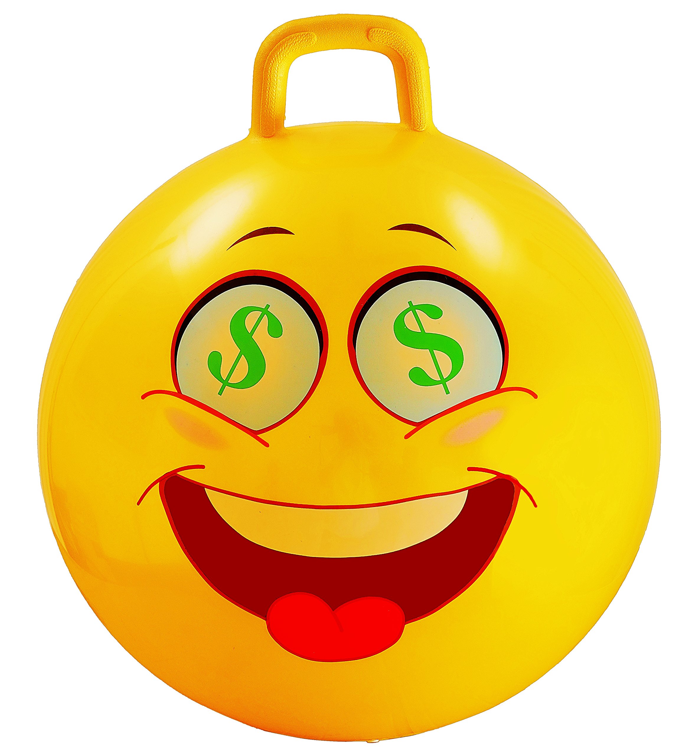 AppleRound Space Hopper Ball with Air Pump: 28in/70cm Diameter for Ages 13 and Up, Hop Ball, Kangaroo Bouncer, Hoppity Hop, Jumping Ball, Sit and Bounce