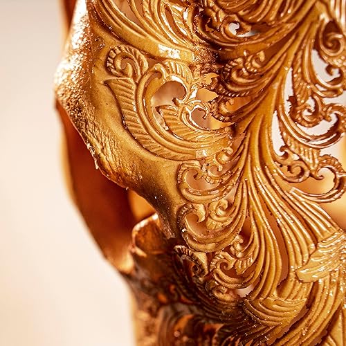 Miniatura 8 de Skull Bliss - Decoración de pared de calavera de vaca de taxidermia auténtica tallada a mano con cuernos XL, decoración de pared de calavera de vaca